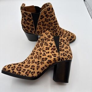 MIA Laren Cheetah Print Slip-On Ankle Boots‎ Size 6.5
